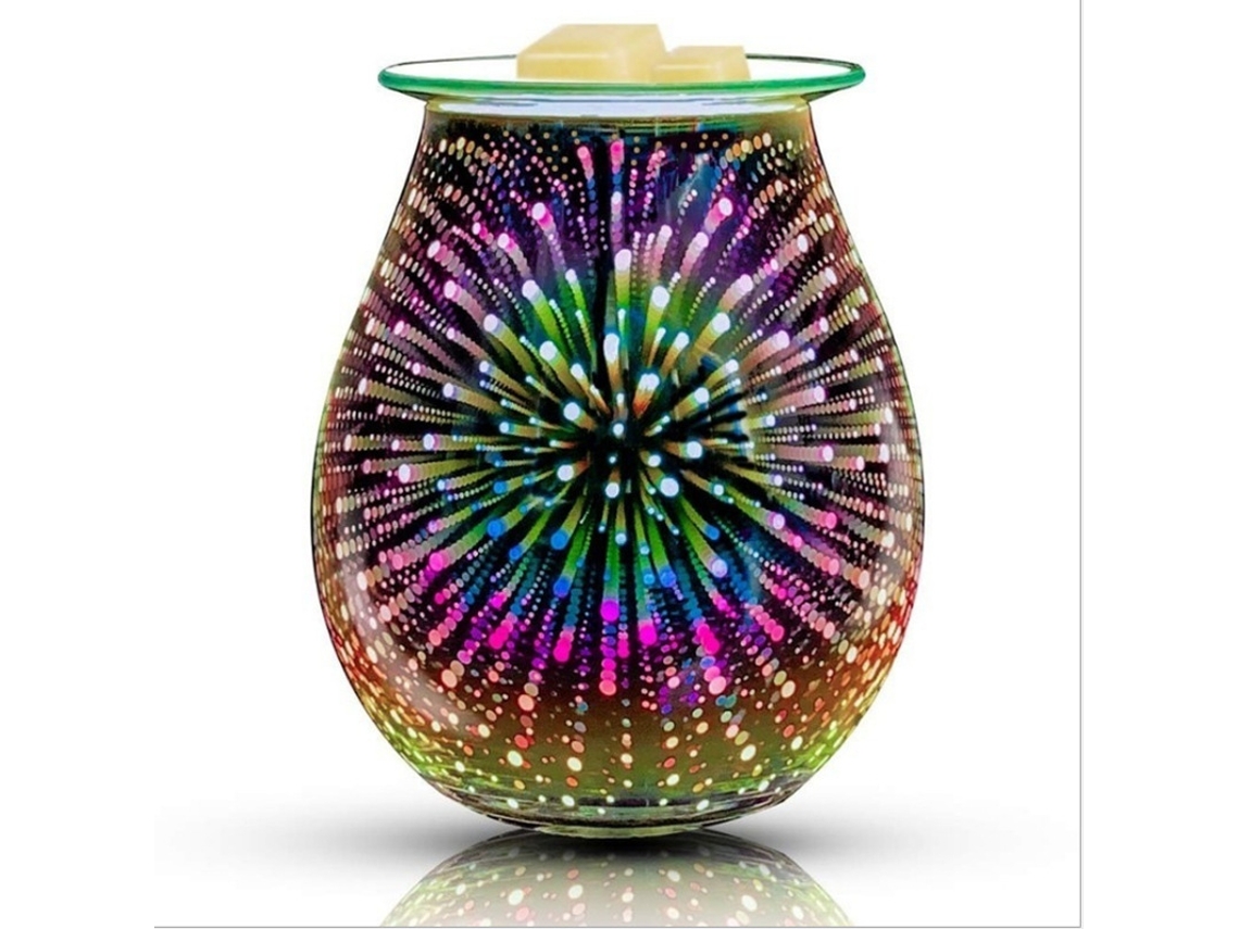 Lâmpada Cera Elétrica Vidro 3d Toque P/ Fragrância Decoração ZYBLSSBB