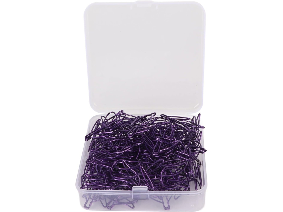 Clips de papel Gavigain com formato de flor vermelha, em metal resistente, para organização de documentos, pacote com 70 unidades.