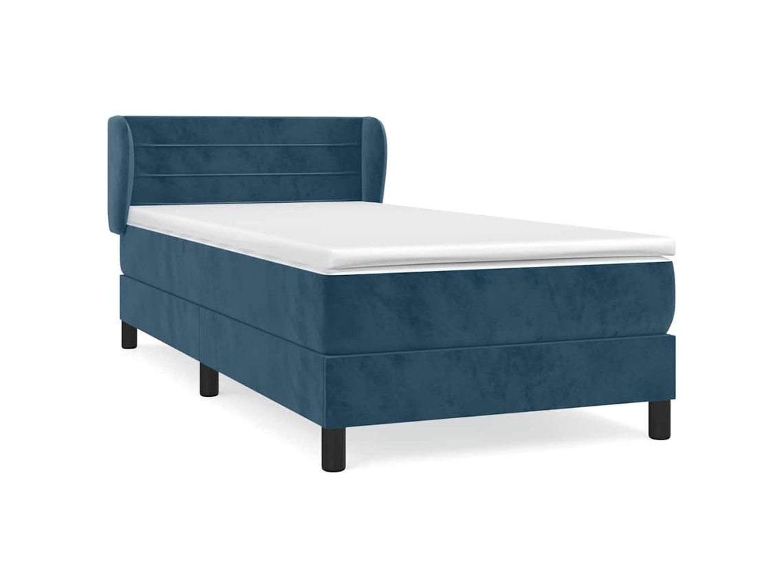 Box Spring Bed, Box Spring Beds Vidaxl Azul Veludo (90 X 190 Cm)