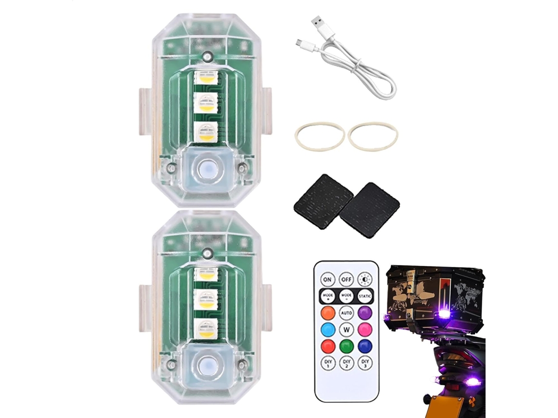 Luzes Intermitentes Anticolisão, Luzes Led Para Carros, Luzes Intermitentes Anticolisão À Prova D Água Com Controle