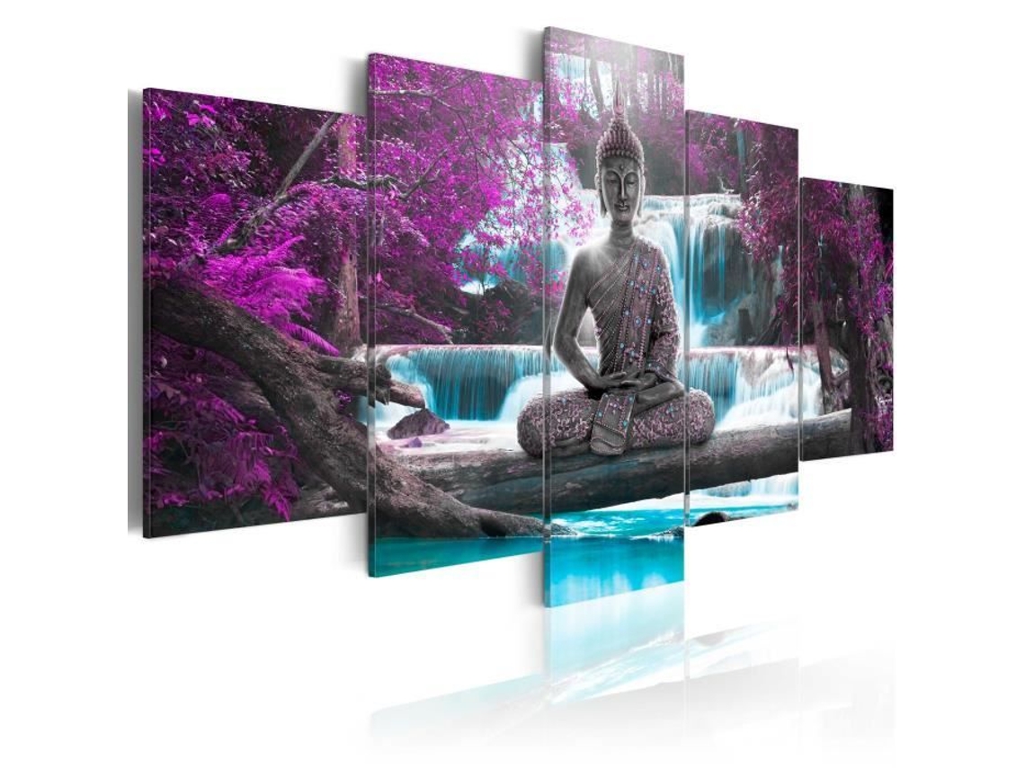 Pintura Cachoeira e Buda Declina 200X100