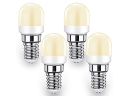Lâmpada LED Rebe E14 para geladeira, 2W, 140lm, branco quente 3000K, pacote com 4 unidades (equivalente a 20W ou 25W)