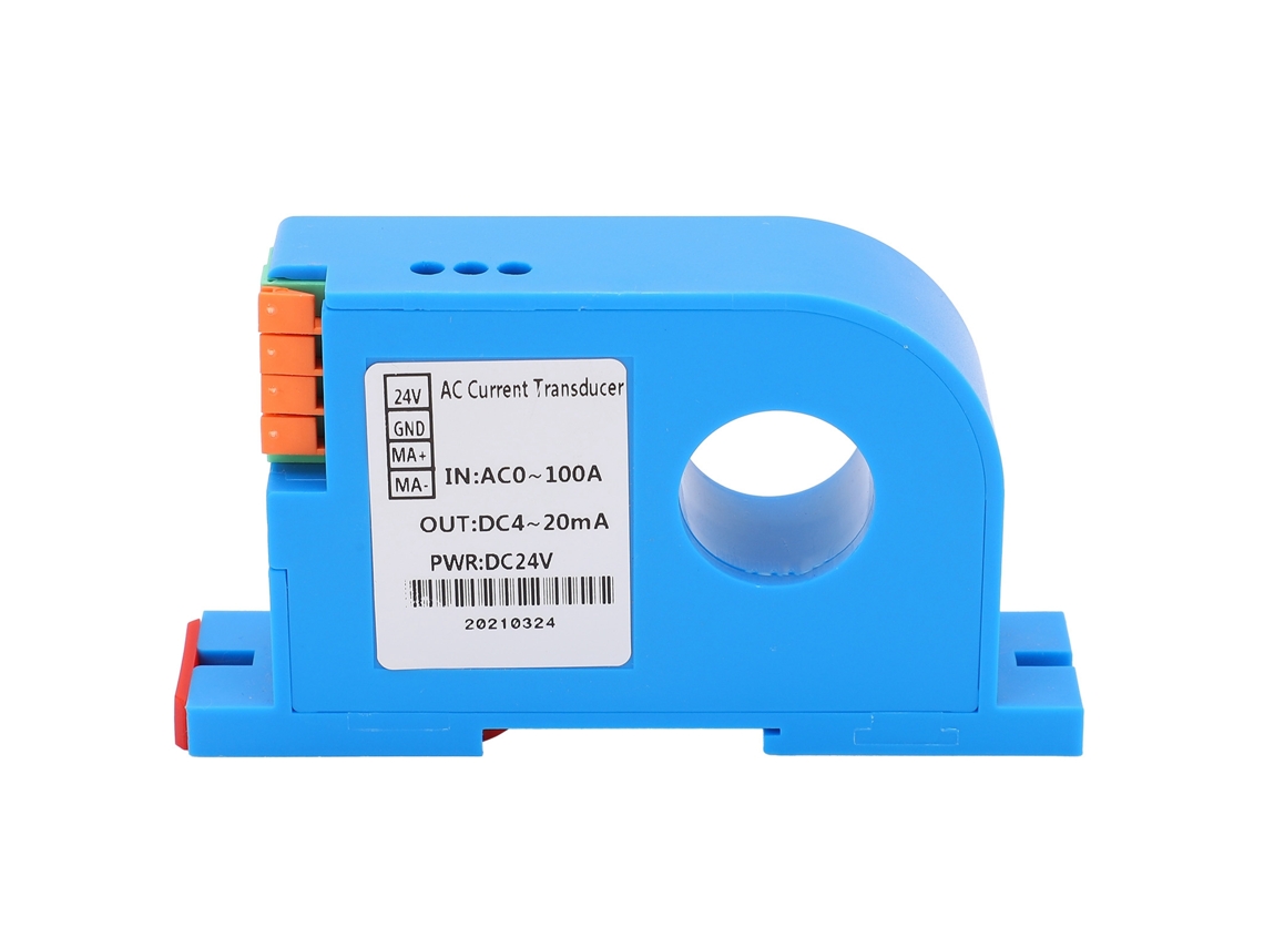 Transmissor De Corrente Ac 0-100a Transformador Com Saída Dc4-20ma Para Equipamentos De Baixa Tensão