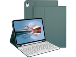 Lurelia Capa Com Teclado Para Tablet Ipad 10.2/air 3/pro 10.5, Verde Escuro, Couro