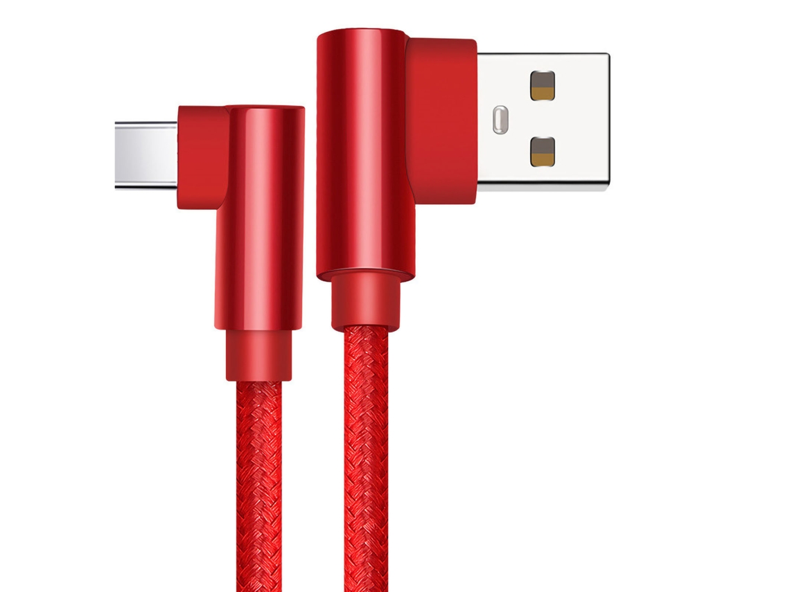 Aetheria cabo de Dados de Cotovelo Duplo Ângulo Retângulo 90 Graus Type C para Carregamento de Celular