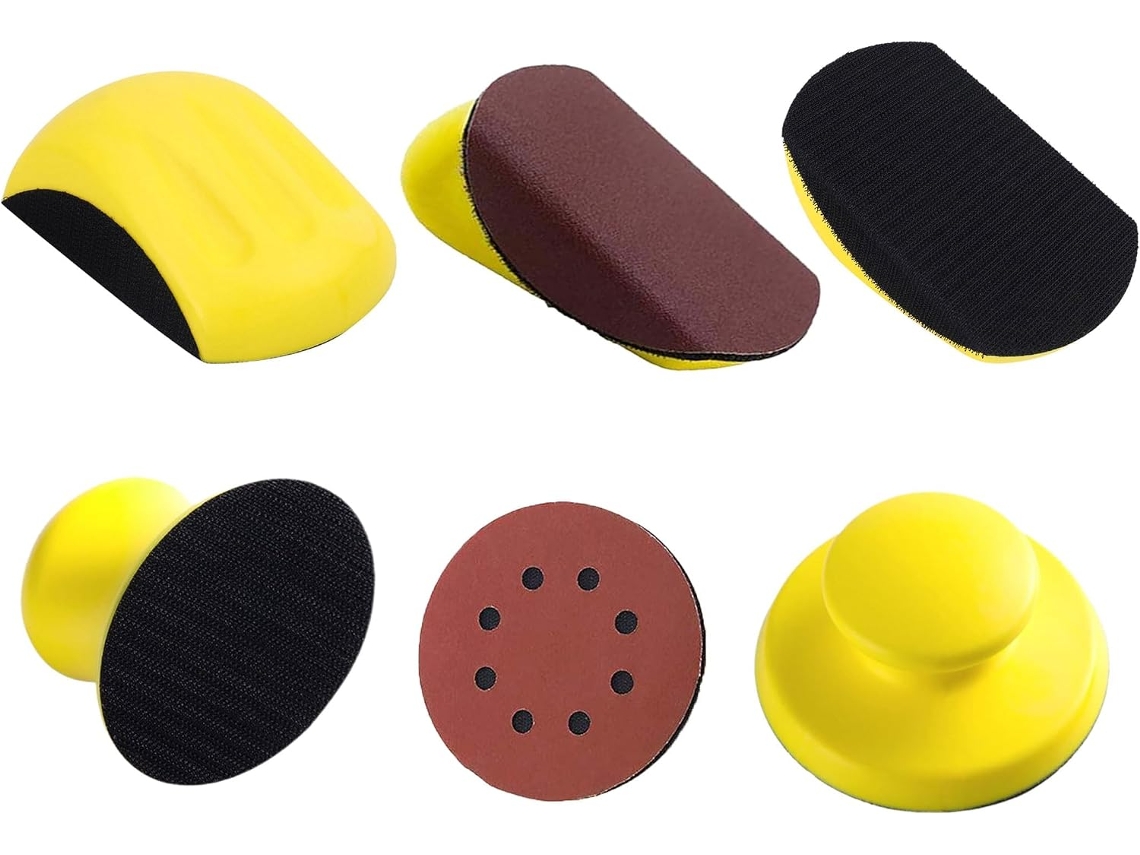 Conjunto de 2 blocos de lixa manual de 5 polegadas, ideal para polimento de carrocerias.
