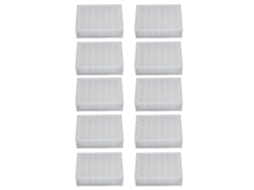 10 Placas De Polipropileno Transparente Com 48 Poços, 2 Ml E 41 Mm De Altura.