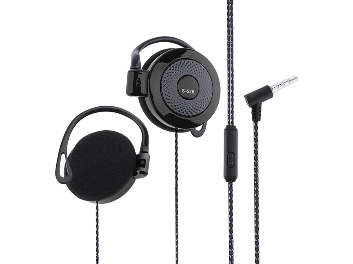 Fones De Ouvido Estéreo, Fones De Ouvido Esportivos Com Fio 3, 5mm E Design De Clipe