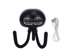 Vento Usb Portátil 4000mah Silencioso Preto para Carrinho Bateria