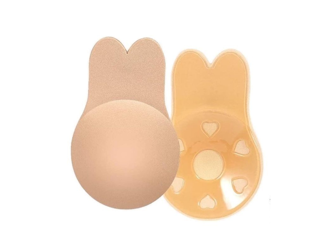 Fasst 4 Peças de Sutiã Adesivo Invisível para Mulheres Sem Alças, Reutilizáveis, com Fita Elevadora de Seios e Proteções de Mamilos CUIDADOS