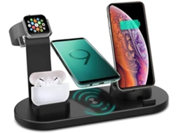 Estação de Carregamento Sem Giratória Micro Tipo para Apple YIZHOOD Preto