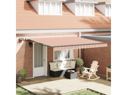 Vidaxl Toldo Retrátil Multicolor 400 × 300 Cm Tecido E Alumínio
