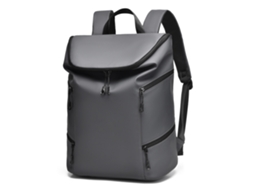 Mochila de Rolltop HENTEN HOME Impermeável para Portátil 15.6" Cinza