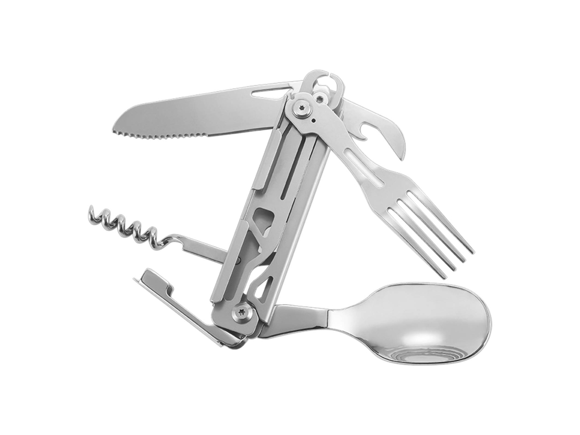 Utensílio de Camping Plegável Aço Inox