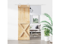 Vidaxl Porta Deslizante Natural E Branco 70 X 210 Cm