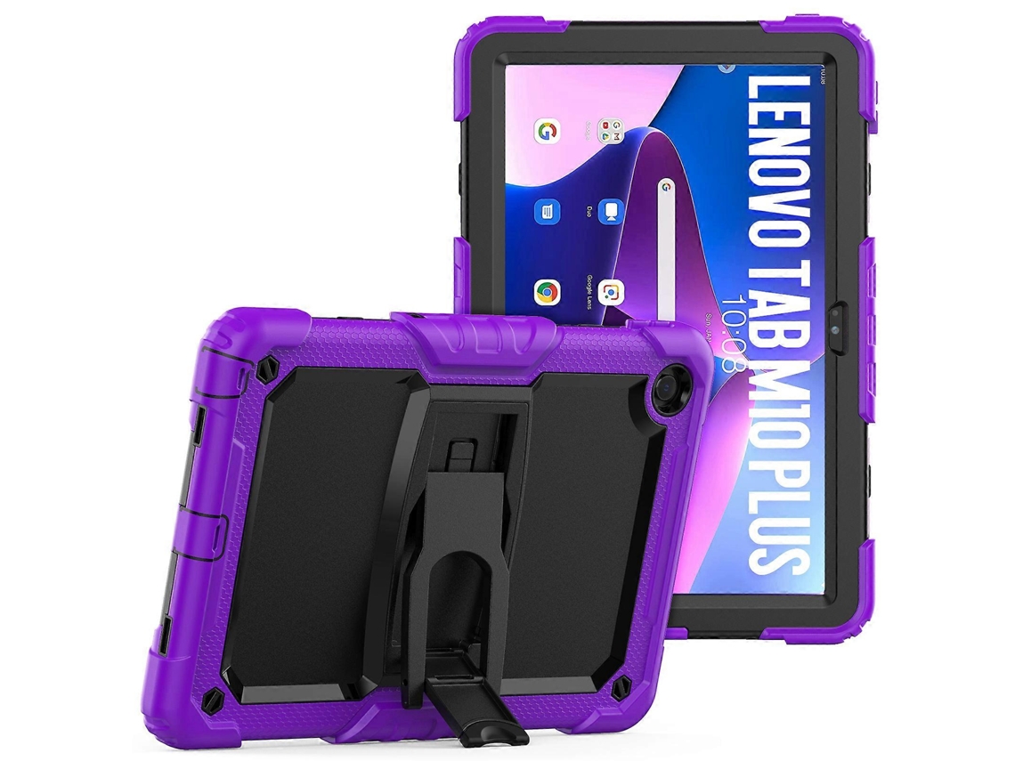 Capa de silicone Hengrongshen para Lenovo Tab M10 Plus 125fu 128fu Xiaoxin Pad 2022 10,6 polegadas com suporte e alça roxa (3ª geração)