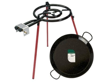 Conjunto de paella esmaltada queimador 46cm 400 coleção LA DEHESA