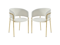 Conjunto de 4 Cadeiras Modernas, Pernas Angulares, Pés Ajustáveis, Sala, Escritório, DELCOND
