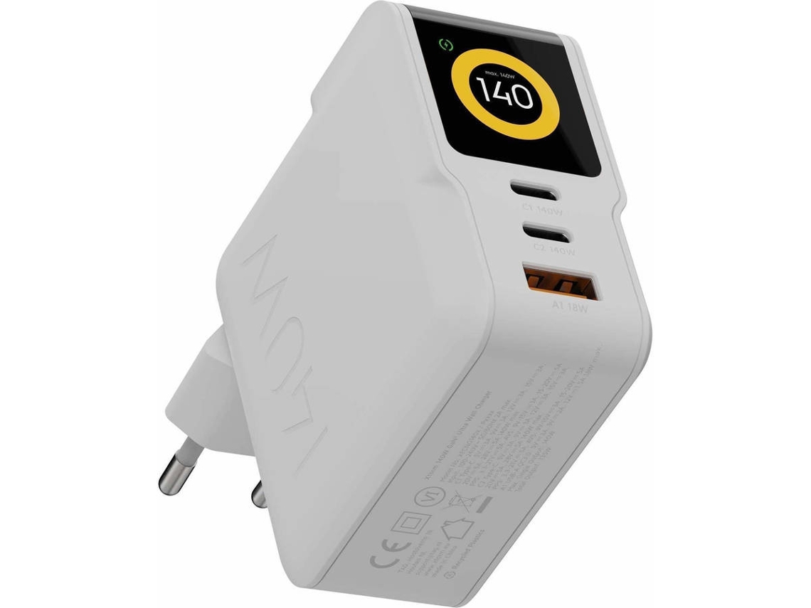 Carregador XTORM 2x USB-C 140W - USB-A 18W - (Branco)