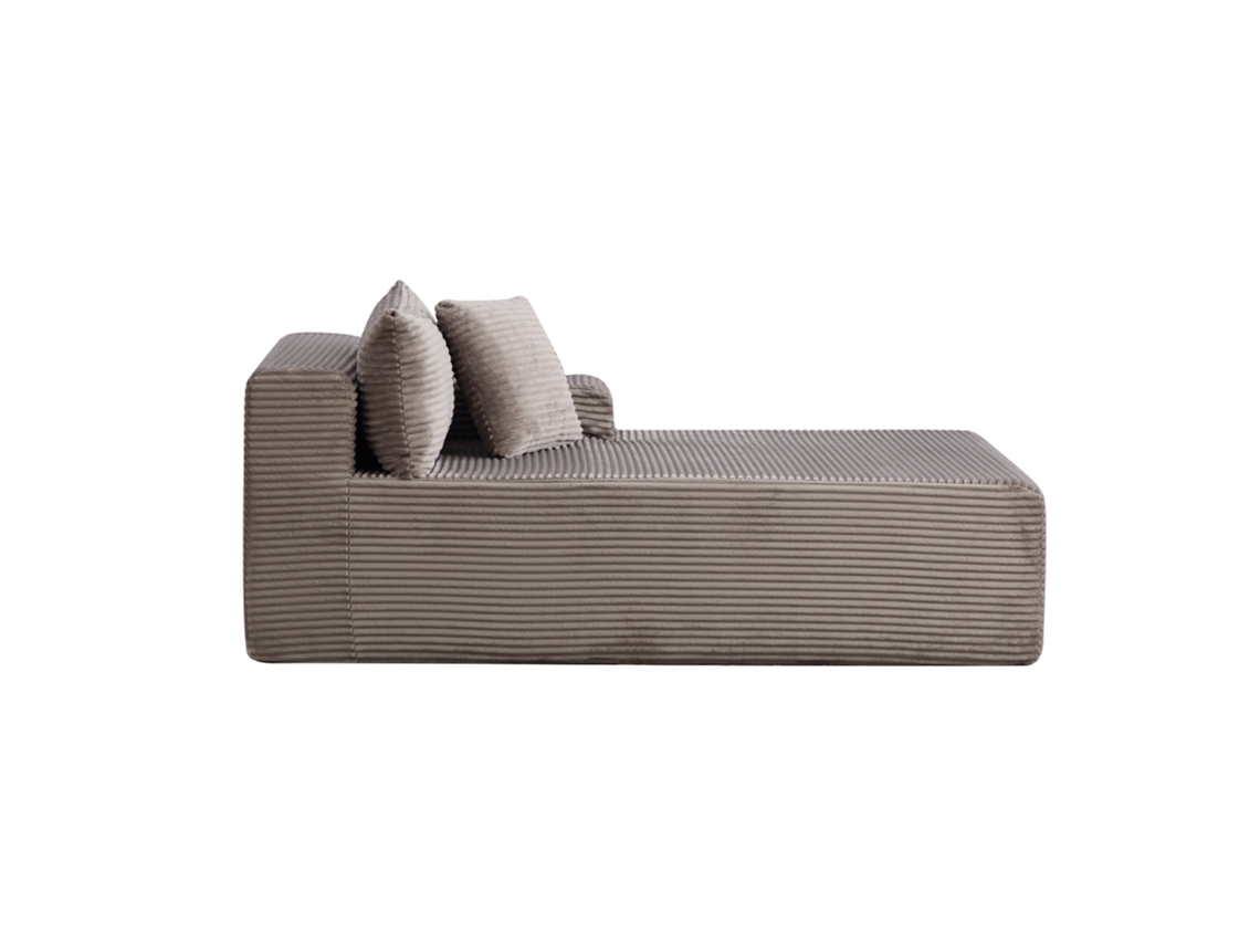 Sofá modular em chenille com espuma elástica 30D, leve e antiderrapante, perfeito para diversos ambientes e espaços.