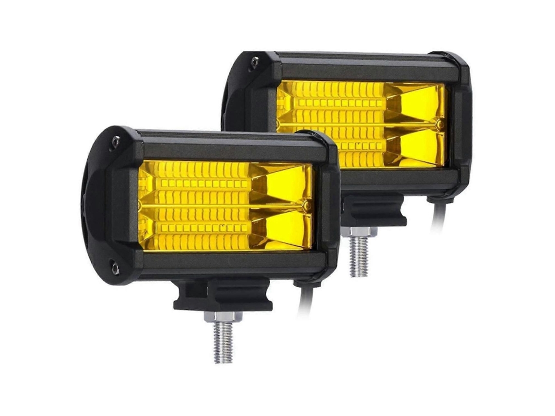 Par De Luzes De Trabalho Led De 5 Polegadas, 72w, À Prova D'água, Para Caminhões, Atvs, Barcos E Golfe