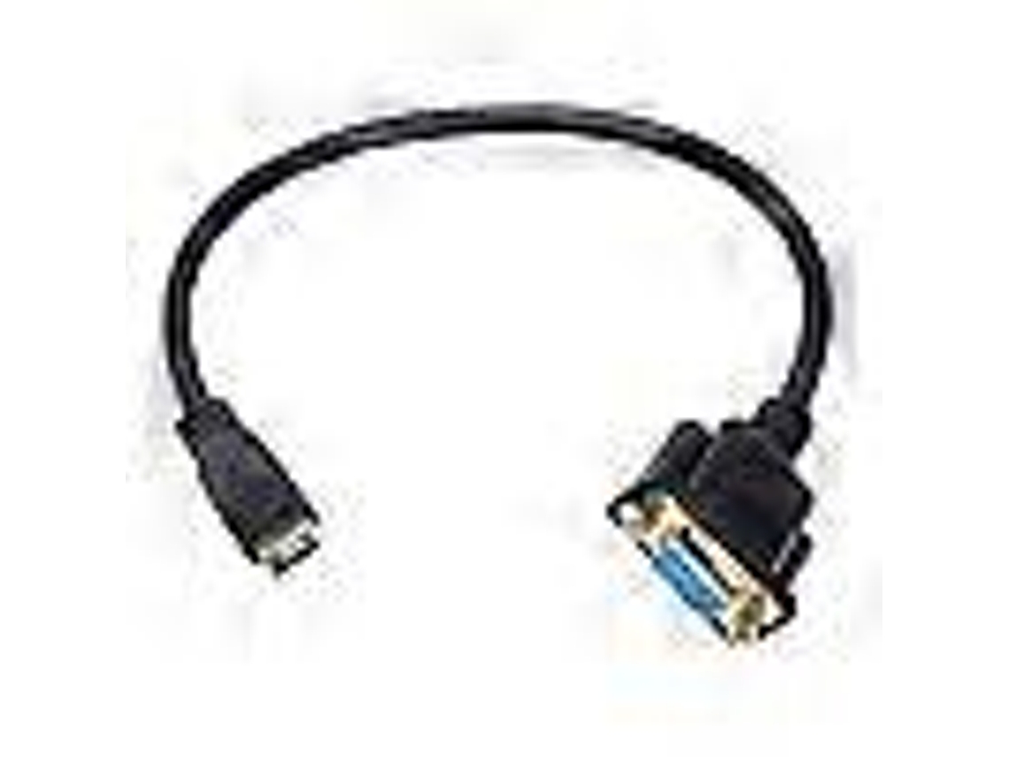 Cabo adaptador conversor mini HDMI para VGA macho para fêmea (0,3 m, 30 cm) Slowmoose