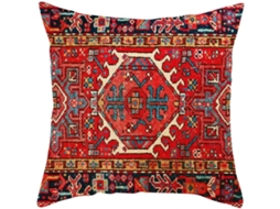Capa De Almofada Em Linho Com Estampa Turca - 45 X 45 Cm - Para Sofá E Poltrona - Para Sala De Estar