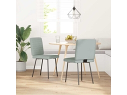 Vidaxl Cadeiras De Jantar 2 Pcs Veludo Cinzento-claro