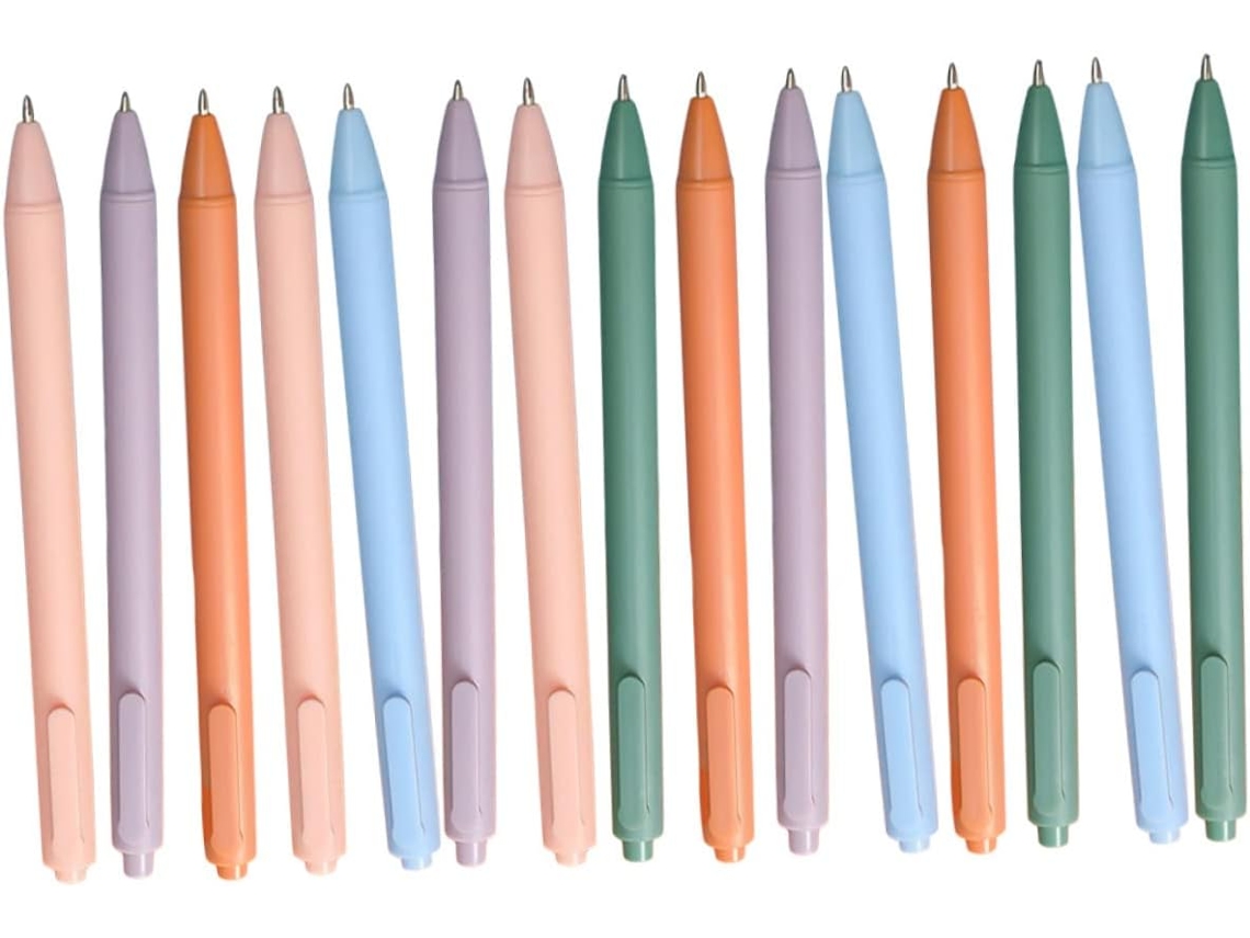 Conjunto De 15 Canetas Esferográficas Retráteis Magiclulu, Feitas Em