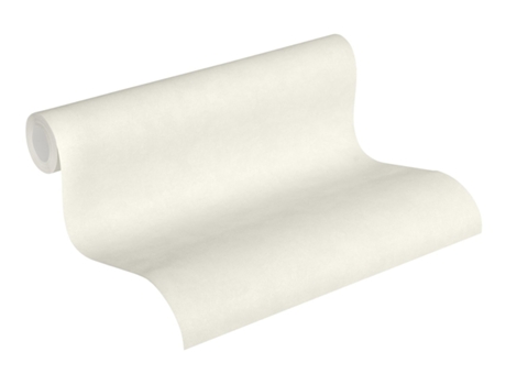 Papel de Parede A.S. CRÉATION (53 cm x 10,05 m - Tecido - Branco)