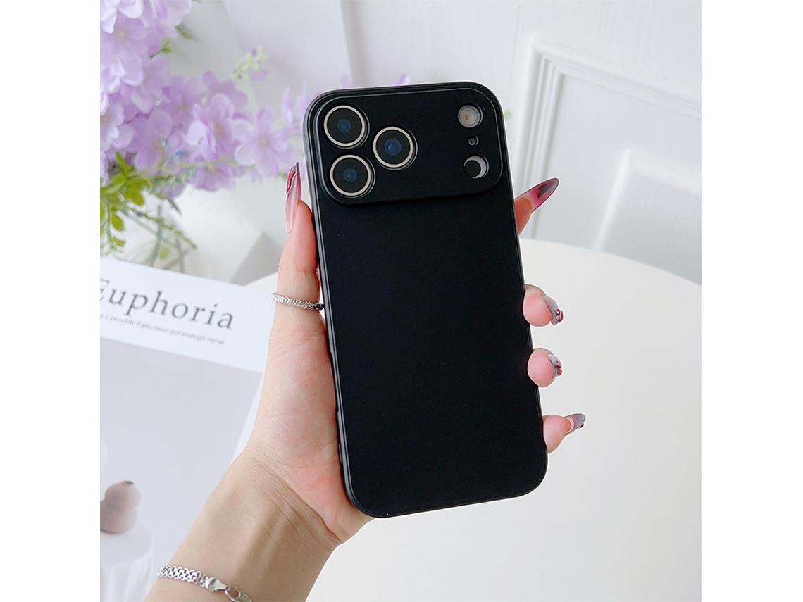 Capa Para Iphone 17 Air Cube Liquid Preta Em Silicone Líquido Magic Cube - Capa Completa