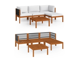 Garden Lounge Set, Garden Lounge Sets Vidaxl Branco Madeira De Acácia (n/a)