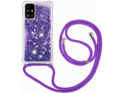Correia Colar Personalizado Líquido para Samsung HONGWE. Anti-Choque Transparente