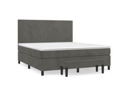 Box Spring Bed, Box Spring Beds Vidaxl Cinzeto Veludo (160 X 200 Cm)