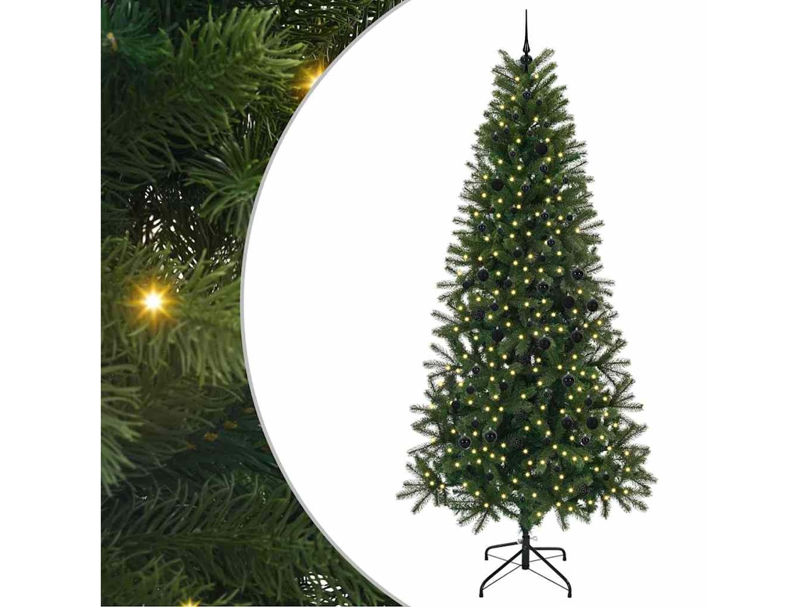 Conjunto 1 Árvore Artificial Vidaxl Verde Plástico (240 Cm)