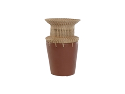 Vaso HOME ESPRIT Natural Terracota 22 x 22 x 35 cm