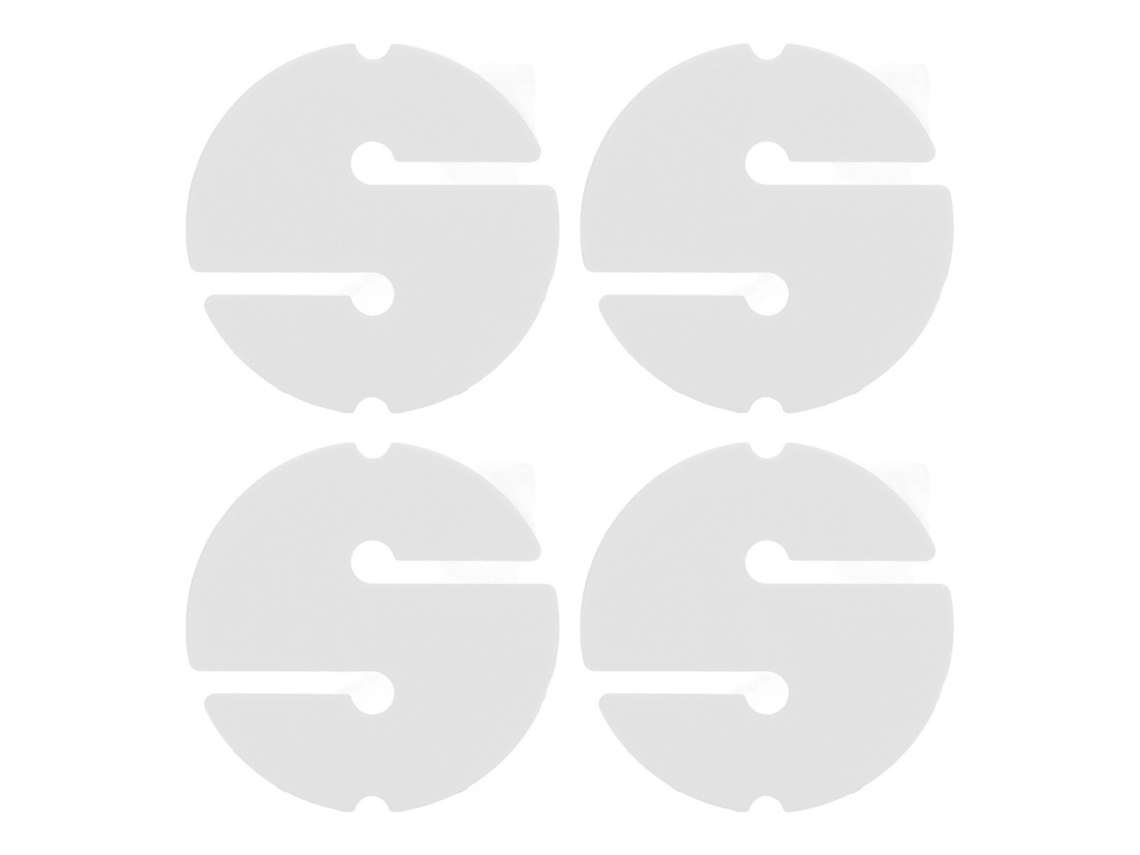 4pcs Marcador De Linha De Mergulho Em Caverna Abs Circular Para Mergulho Scuba Linha De Segurança Branco