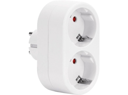 Tomacorrientes Elétricos, Regleta de Parede 2 em 1 com Proteção contra Sobrecargas, 16A, Branco com S/MARCA