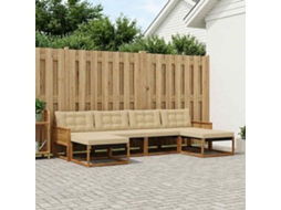 Vidaxl Conjunto De Sofás Para Exterior 6 Pcs Natural E Bege