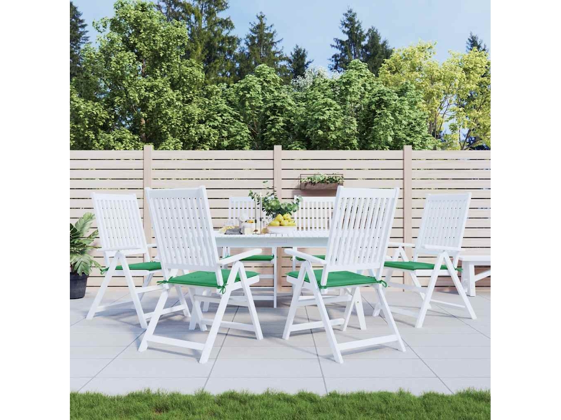 Vidaxl Almofadões P/ Cadeiras Jardim 6pcs 40x40x3 Cm Oxford Verde