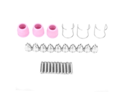 Kit com 26 peças consumíveis para tocha de corte plasma Ag60, incluindo bico de corte.
