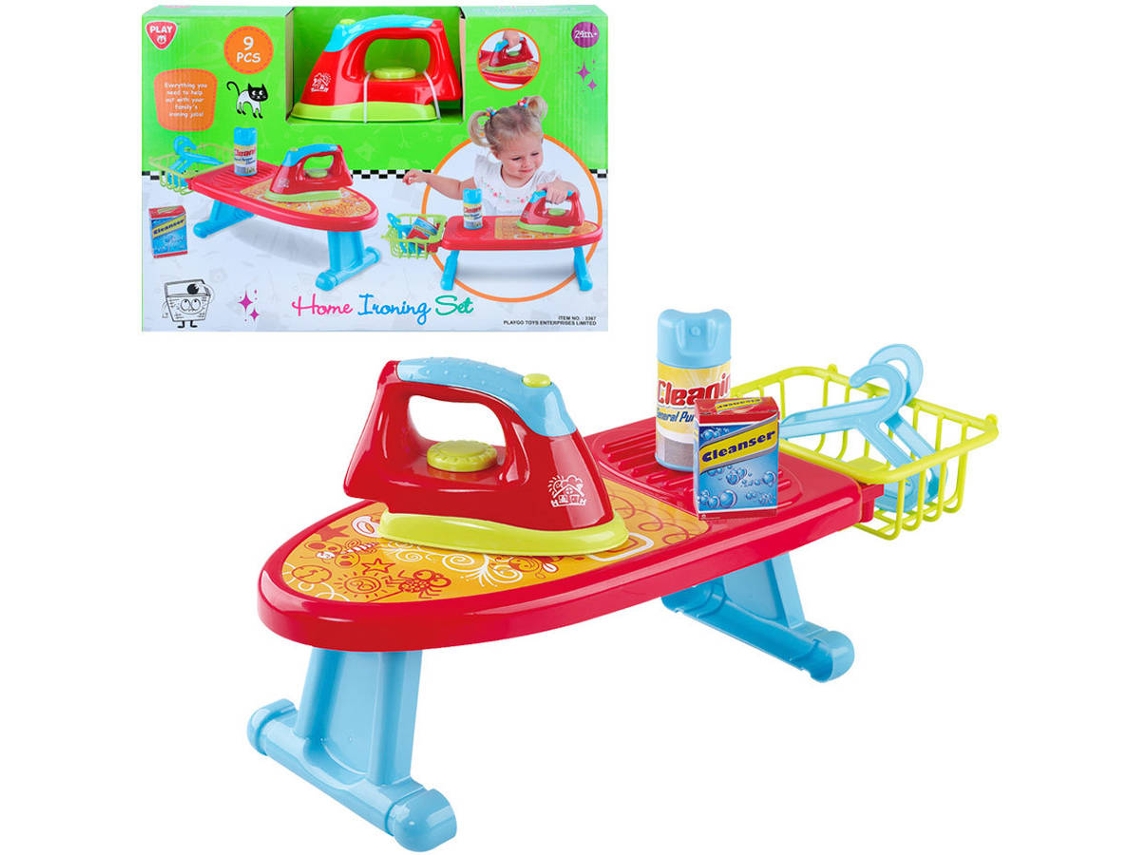 Kit Eletrodomésticos PLAYGO ferro de engomar e tábua com acessórios (48,5x17,5x13,5 cm - 2 anos)