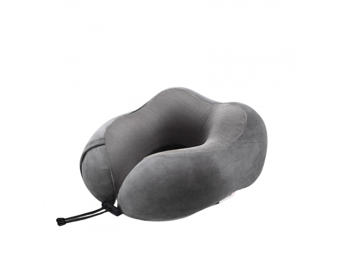 Almofada de Viagem para Pescoço e Avião em Espuma Viscoelástica, Macia e com Bom Suporte para Descanso e Uso no Carro AQUAFORGE