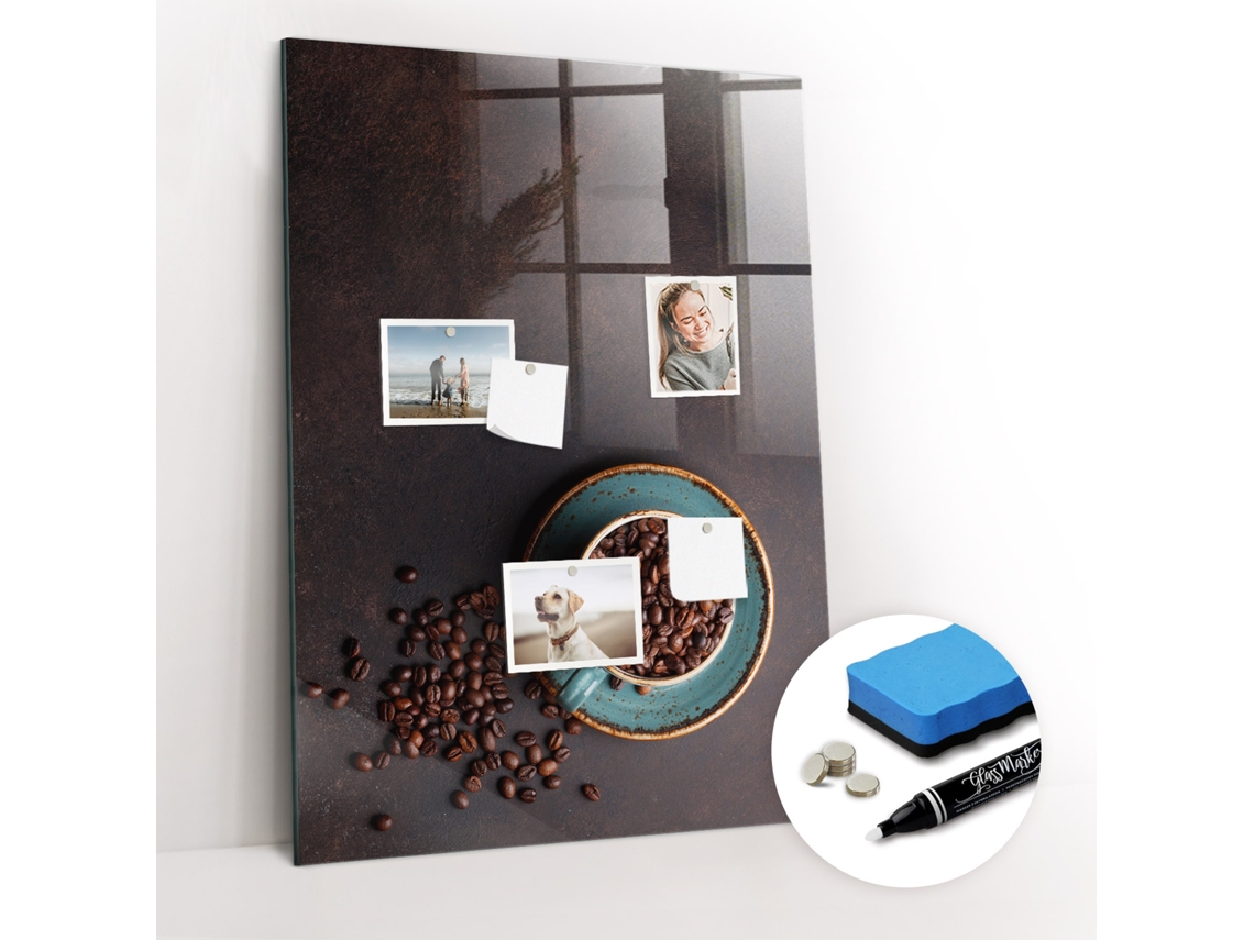 Quadro Magnético De Parede Grãos De Café Para O Escritório Espelharte (70x100 Cm)