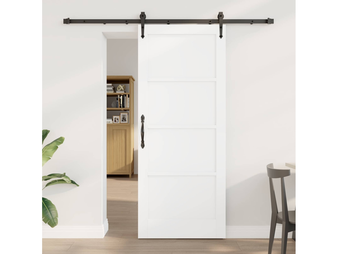 Vidaxl Porta Deslizante Orkdal 83 X 202 Cm Madeira De Pinho Maciça