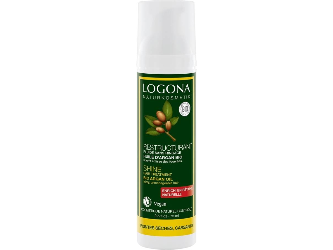 Hidratante Capilar LOGONA Fluido Sem Enxaguar Restruturante De Argão (75 ml)