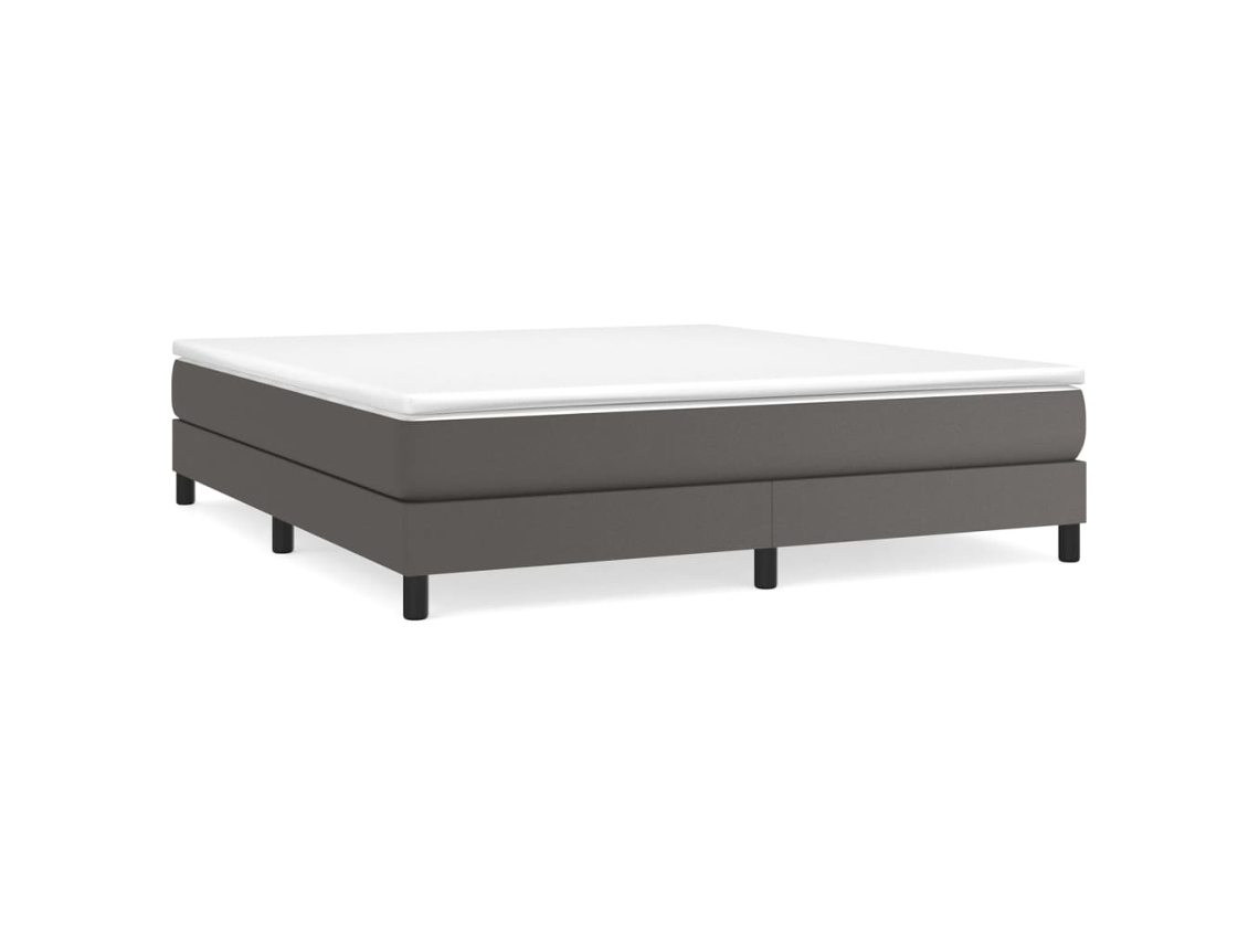 Box Spring Bed Frame, Box Spring Bed Frames Vidaxl Cinzeto Couro Artificial (160 X 200 Cm)