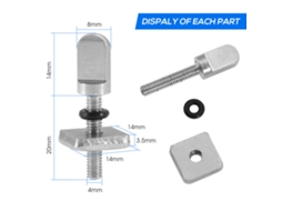 Mali parafusos de Aleta de Prancha de Surf M4 316 Aço Inox 3/6pcs para Longboard Sup