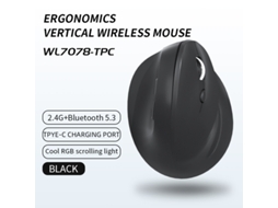 Rato Ergonómico Bestvite Sem Fios 4800 Dpi Preto