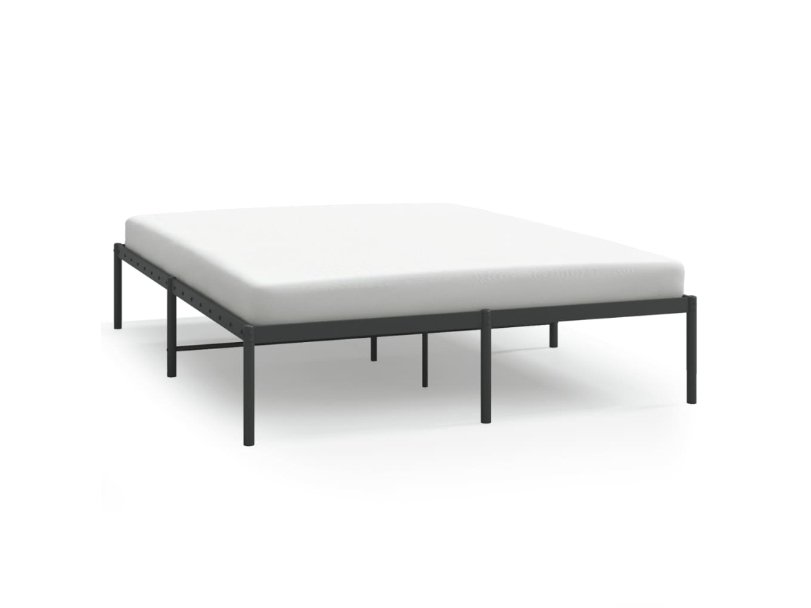 Bed Frame, Bed Frames Vidaxl Preto Aço (160 X 200 Cm)